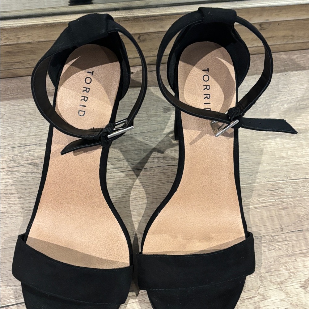 Torrid Black Ankle Strap 4 inch Heels